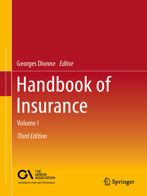 cover image of Handbook of Insurance, Volume I